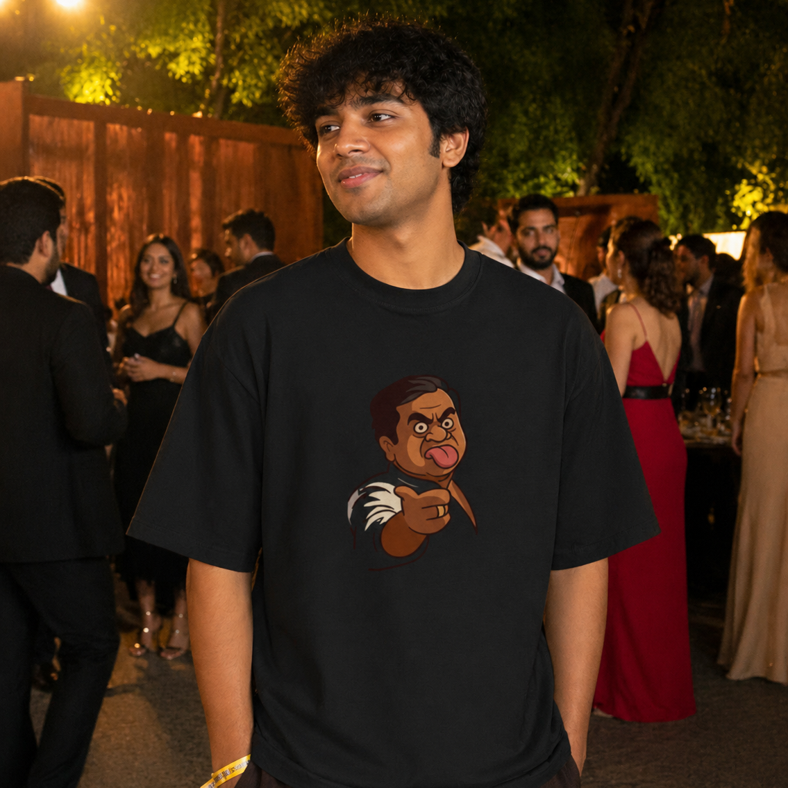 Brahmanandam Unisex Oversized Oops Tee