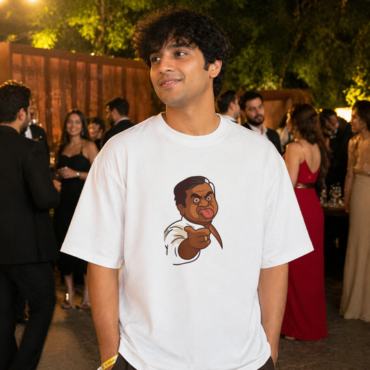 Brahmanandam Unisex Oversized Oops Tee
