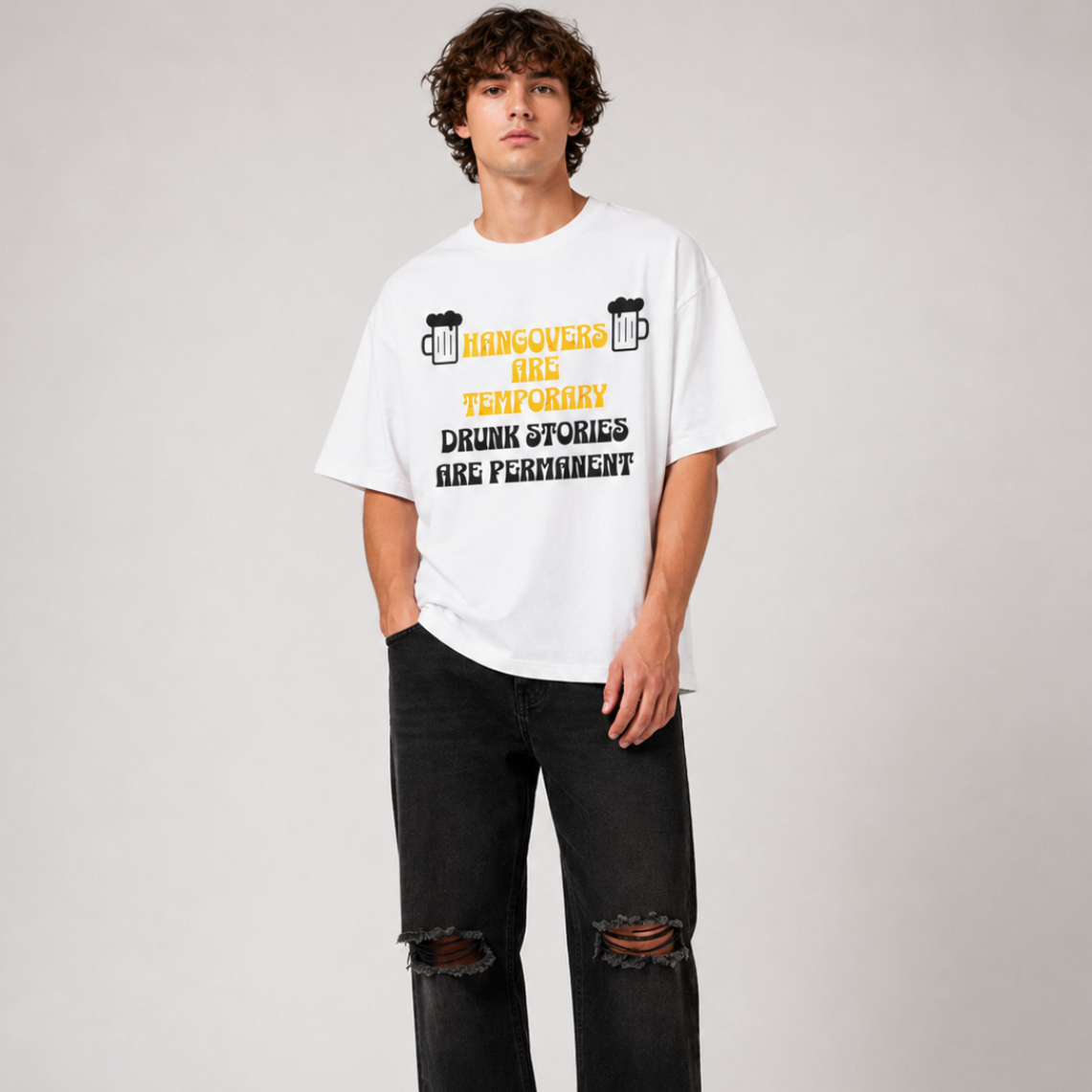 Drunkstories Unisex Oversized Oops Tee