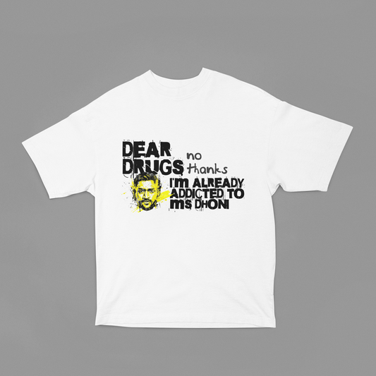 MS Dhoni Addiction Unisex Oversized Oops Tee