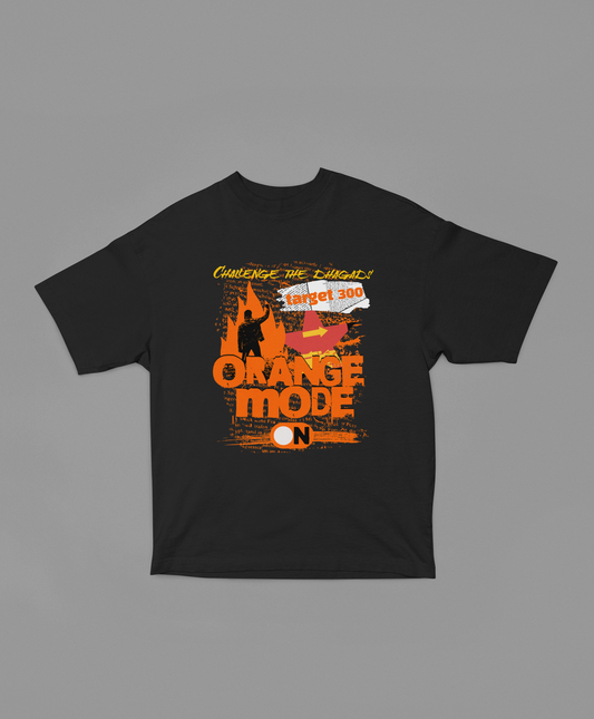 Orange Mode On Unisex Oversized Oops Tee